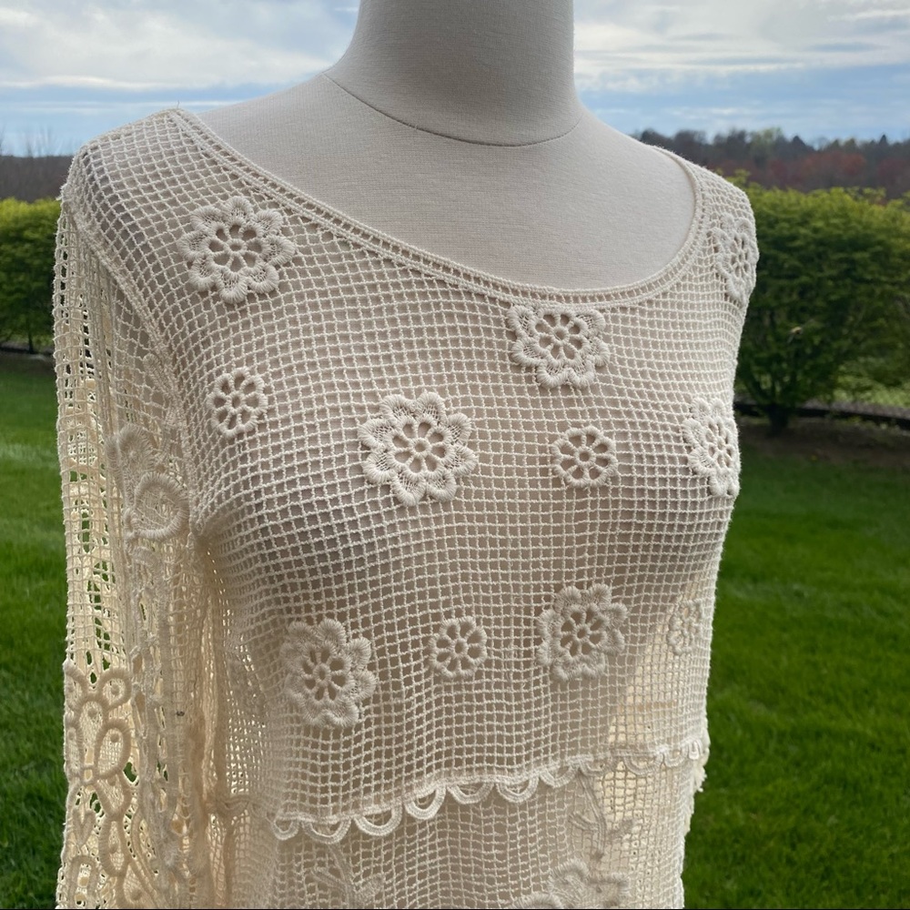 Phase One | Boho Crochet Overlay Top - Picture 7 of 14